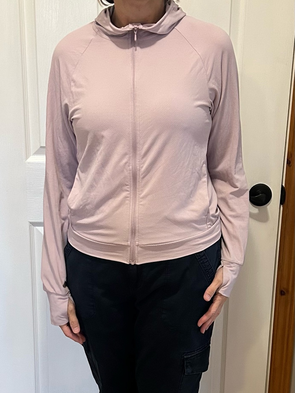 Uniqlo Light Mauve Performance Zip Hoodie Size Medium